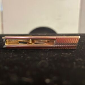 Vintage-1960s-signed Foster’s gold plated Art Nouveau revival tie bar/tie clip